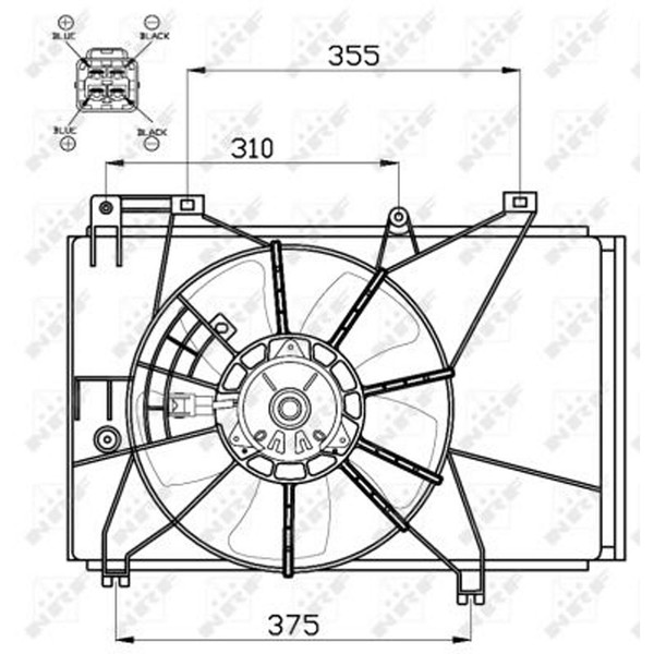 NRF 47551 LüFter MotorlüFter MotorküHler LüFtermotor LüFterrad KüHlerlüFter-image