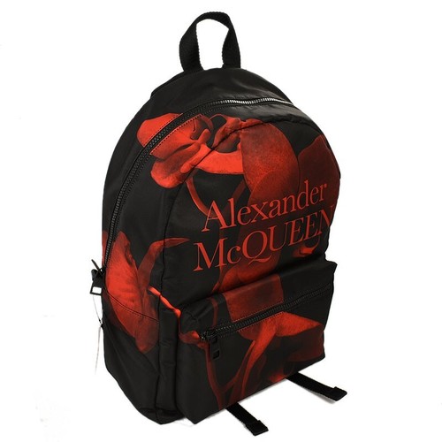 ALEXANDER MCQUEEN Red Orchid Metropolitan Nylon Backpack NEW