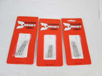 Target Titanium Stems. 3 Sätze, originalverpackt. 2 x Medium, 1 x Short. 