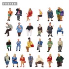 P4806 25pcs Model Trains O Scale 1:50 Seated Figure People 25 Different Poses