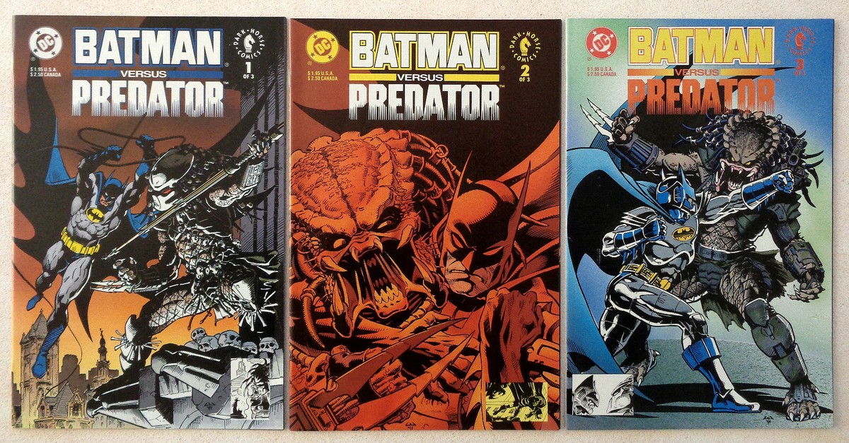BATMAN vs PREDATOR #s 1-3 (Regular & Prestige); Set II #s 1