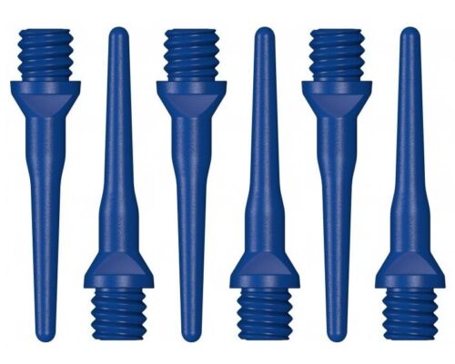 100 Tufflex 2BA Plastic 20mm Soft Tip Dart Points - Blue - Picture 1 of 1