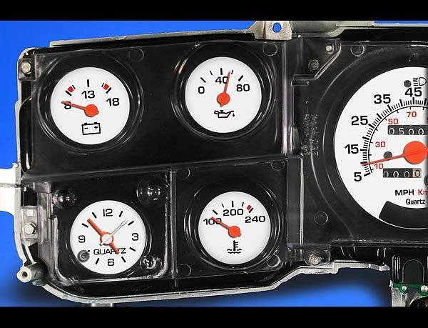 Medidores de cara blanca para camioneta Chevrolet 1980-1991 diésel Foto 3 de 4