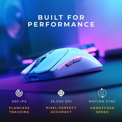 Glorious Gaming Model O 2 Wireless Gaming Mouse - Hybrid 2.4GHz & Bluetooth Wire - Picture 9 of 9