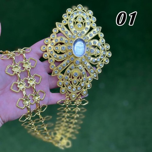 Cinture cave multi stile Thai Dai in lega dorata gioielli/bracciale/corona accessorio - Foto 4 di 44