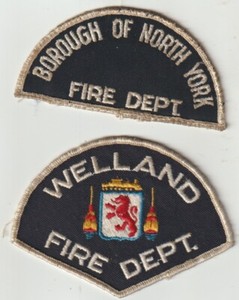 Welland & Borough of North York very old Department patch shipped from Australia
