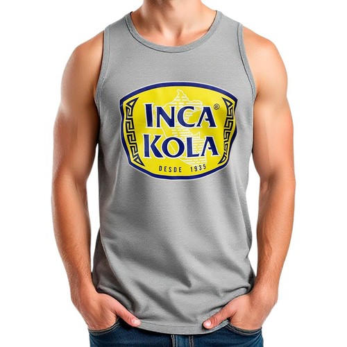 New Inca Kola Peru Golden Soda Drink Men's Sleeveless Tank Top - Picture 10 of 13