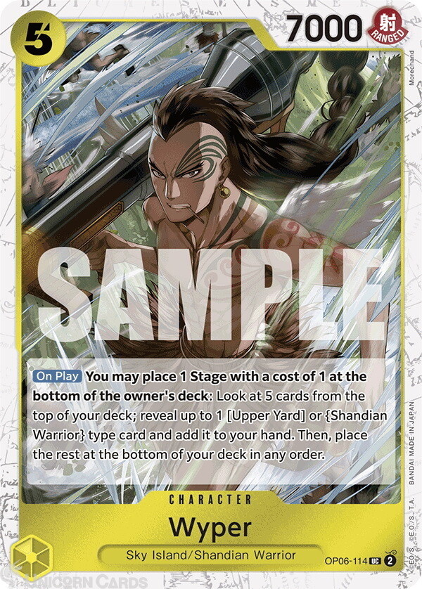 OP06-114 Wyper : Uncommon Special Foil (Jolly Roger Flag) English One Piece TCG