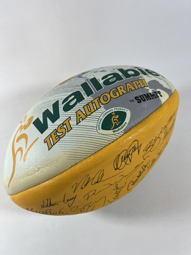 Wallabies Test Autograph Summit Rugby Ball, Size 5, Australian National Team - Picture 1 of 13