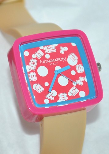 Nomination Italy Pink Square Squbik Watch Silicone Band in Original Case MINT