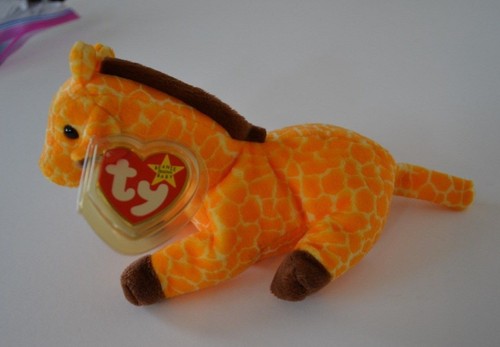 Ty Beanie Babies Baby - Twigs- Plush Beanbag Baby Giraffe D.O.B May 19,1995