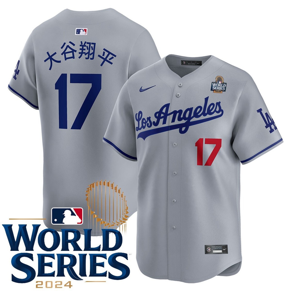 Nike Dodgers Ohtani ユニフォーム Lサイズ Shohei Ohtani Los Angeles Dodgers Nike World Series Home