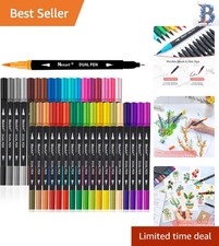36-Piece Dual Tip Brush Pens Set - Perfect Art Markers for Creative Expression