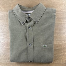 Lacoste Shirt Men s Medium M 40 Regular Fit Oxford Button Down Long Sleeve