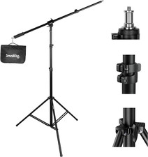 110" Heavy-Duty Photography Light Stand with Boom Arm for Softbox Flash