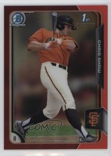 2015 Bowman Draft Chrome Red Refractor 5/5 Chris Shaw #37 1p7