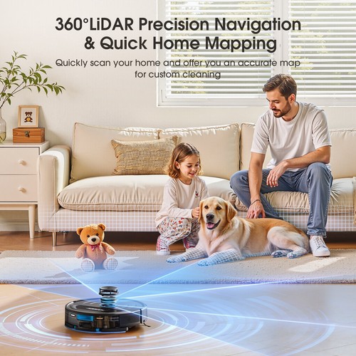Lubluelu 5500Pa Robot Vacuum and Mop Combo Auto-Empty Dock Sutions APP Control - Picture 5 of 16