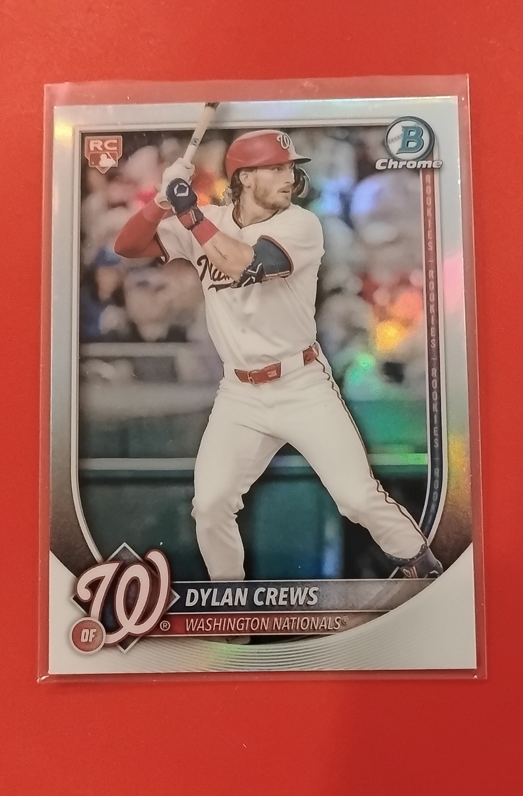 2025 Bowman - Rookie Red RC Variation Dylan Crews #42 Sp Rookie Red Rc Chrome...