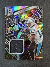 2020 Spectra Curtis Samuel Max Impact Patch /75 Silver PRIZM Panthers