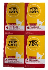 Purina Tidy Cats Litter Box Liners Tear Resistant Lot Of 4 Boxes, 4 Count New