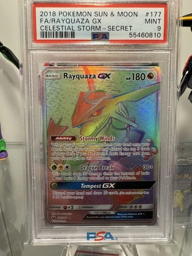 2018 Pokemon Sun & Moon Celestial Storm Rayquaza GX 177/168 PSA 9
