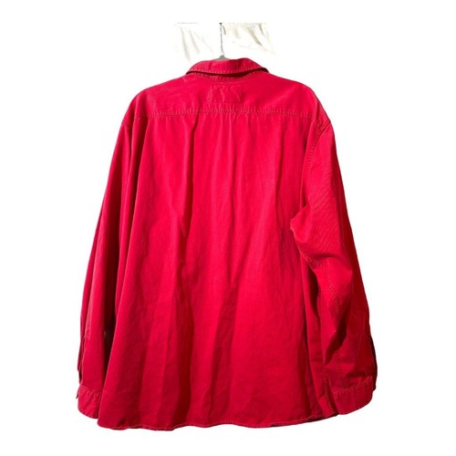 Vintage 90s Polo Sport Ralph Lauren Men's Red Button Shirt LT Workwear Utility - Picture 3 of 9