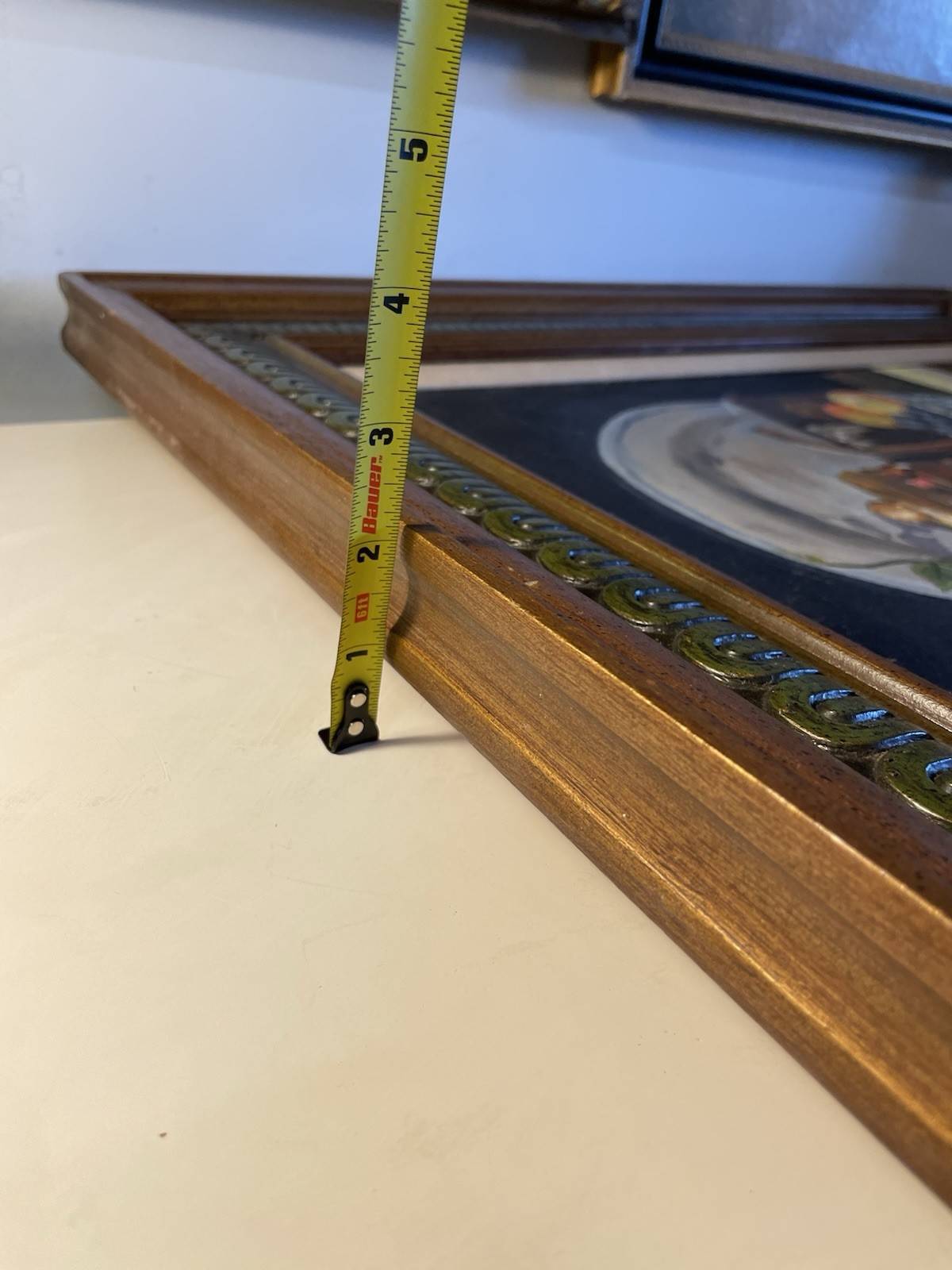 Vintage Carved Wood Ornate Picture Frame Mexican Arts & Crafts 14 X 18