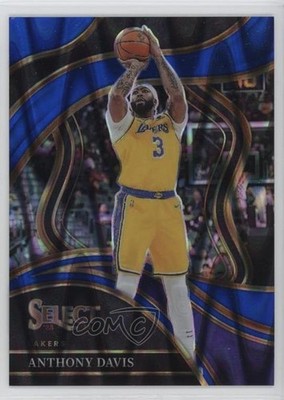 2023-24 Panini Select Courtside Blue Tectonic Prizm 43/99 Anthony Davis #220 hs9