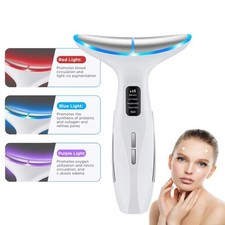 3 Colours Neck Face Lifting Massager Skin Tighten Device Beauty LED Anti Wrinkle