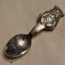 Vintage Ralph Lauren Silverplated Bear Baby Spoon Collectible
