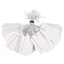 Etiquetas de precio blancas con cord n adjunto etiquetas visualizaci n grabables