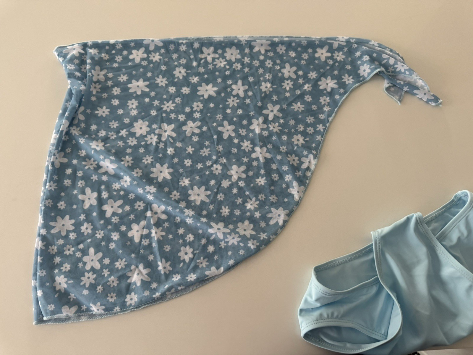 COZYEASE Girls' Ditsy Floral 3PC Beach Bikini Set Wireless Swimsuit & Skirt 14Y