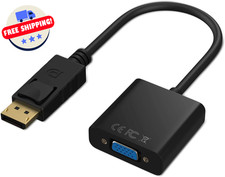 Displayport DP to VGA Adapter, Male to Female Converter Black