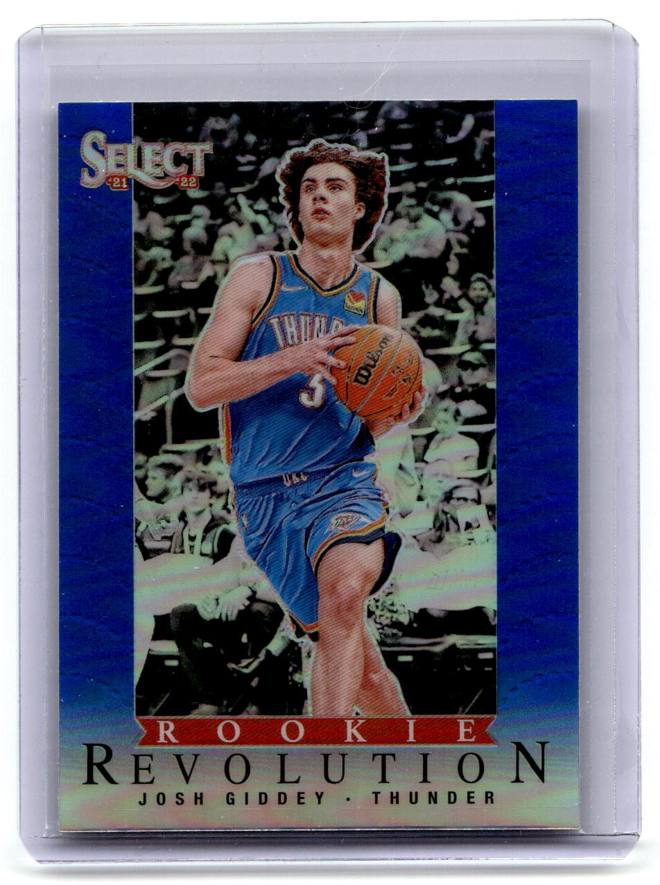 2021-22 Panini Select #29 Josh Giddey Rookie Revolution Blue