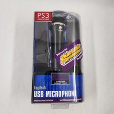 LOGITECH USB MICROPHONE KARAOKE REVOLUTION PS2 Ps3 PLAYSTATION 2 3 NEW Sealed