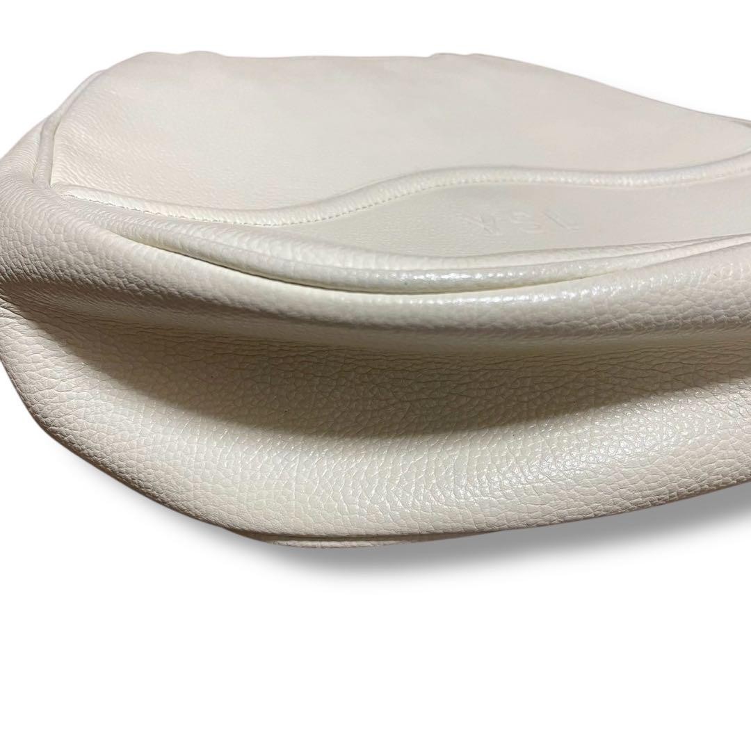 Borsa a tracolla Yves Saint Laurent YSL Cassandra pelle bianca autentica F06221962