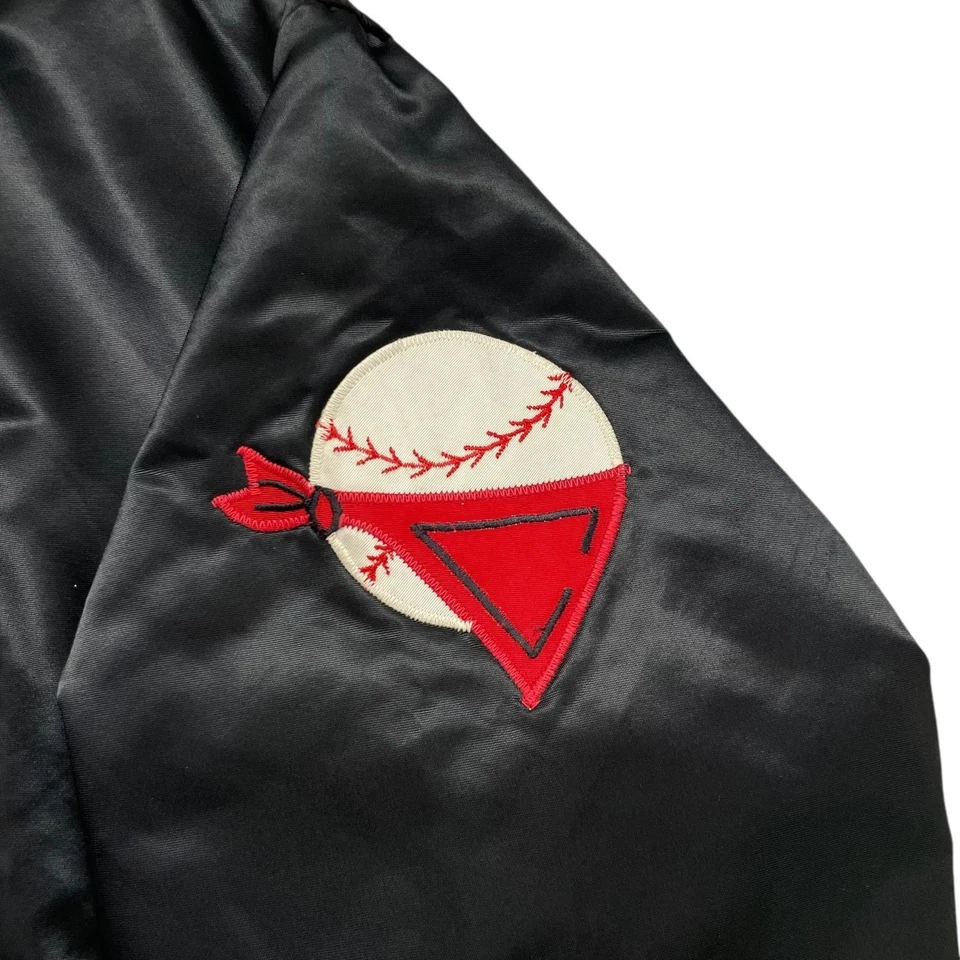 CHAQUETA SATINADA DE COLECCIÓN RARA AÑOS 90 MILB QUAD CITIES RIVER BANDITS STARTER HECHA EN EE. UU. XL Foto 4 de 4