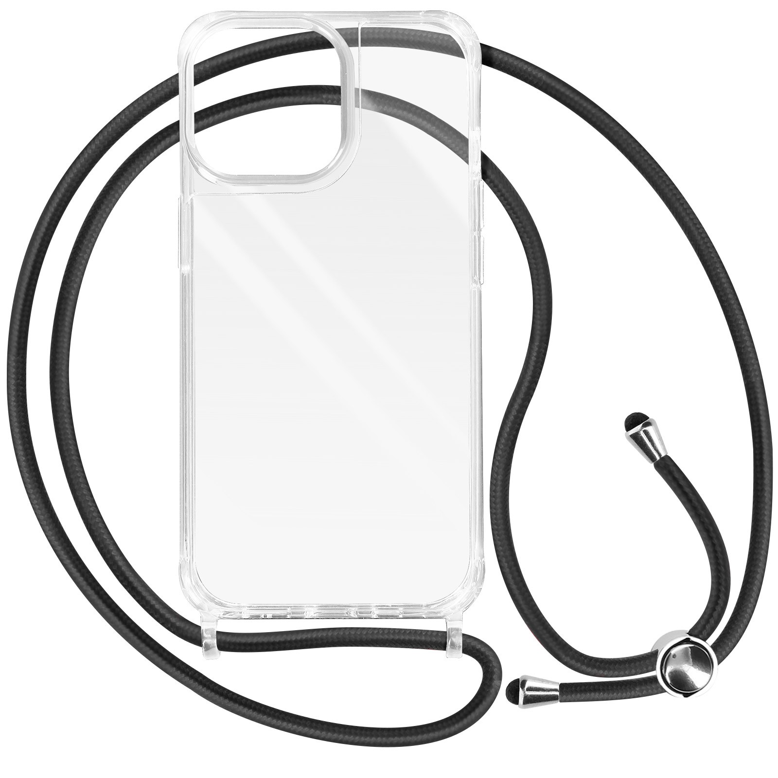 Coque antichoc iPhone 15 Pro avec cordon réglable et coins renforcés