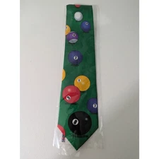 Steven Harris 8 Ball Billiard Pool Neck Tie Green Hand Made New In Plastic