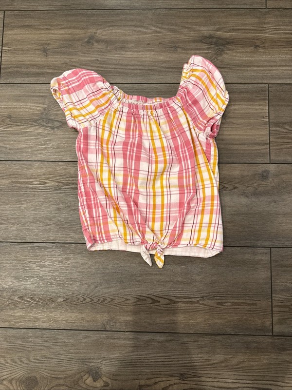 Girls Pink Plaid Shirt - Jumping Beans - Size 6