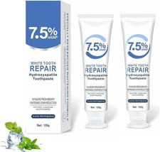 2pcs 7.5 Hydroxyapatite Toothpastes for Enamel Protection and Tooth Strengtheni