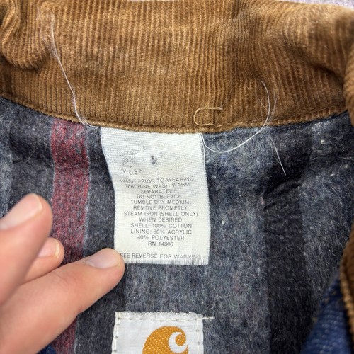 Veste en jean vintage Carhartt camionneur homme 38 petite couverture doublée 1989 100 ans - Photo 8/11