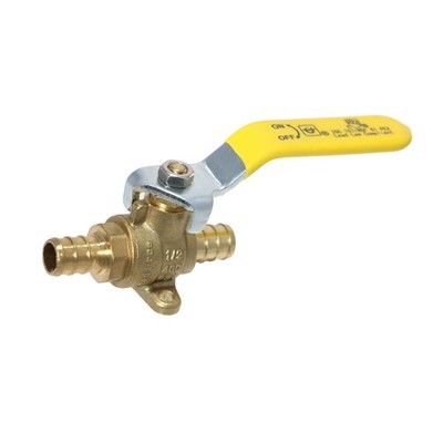 10 Pcs XFITTING 1/2'' Pex Ball Valve with Drop Ear, Lead Free Brass, Full Port