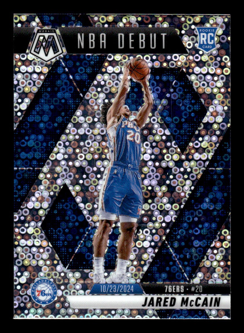 2024-25 Panini Mosaic Jared McCain RC Silver Fast Break Disco #263 76ers