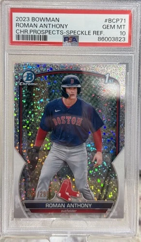 2023 Bowman Roman Anthony Chrome Prospects Speckle Refractor PSA 10 /299!!!
