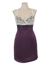 Wtoo by Watters Purple Lace Cocktail Dress Size 10 Wedding Guest Bridesmaid