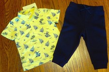 POLO RALPH LAUREN AUTHENTIC BABY BOYS BRAND NEW ORIGINAL 2Pc SET Size 12M, NWT