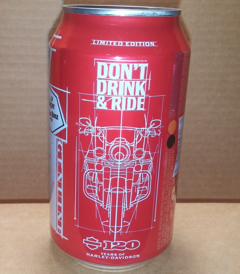 Harley-Davidson Budweiser 12oz beer can Anheuser-Busch Company 2023 ...