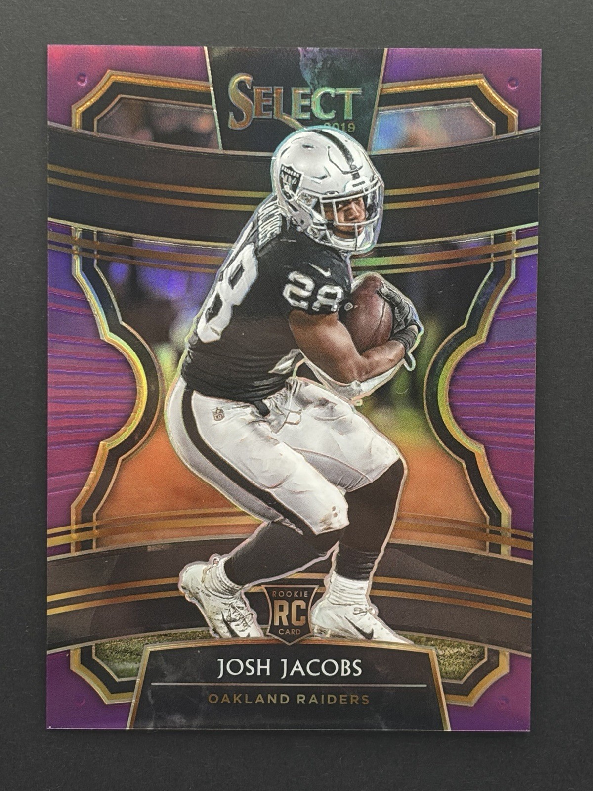 2019 Panini Select Josh Jacobs Purple Prizm /75 Rookie RC #81 Concourse Raiders
