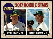 Jharel Cotton RC/Ryon Healy RC 2017 Topps Heritage #199 Oakland Athletics 31442